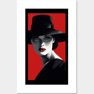 Lady in Black Posters and Art
